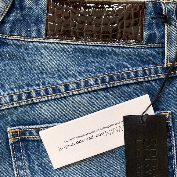 SPRWMN Straight Leg Denim Jeans NWT High Rise Size 26 Cotton - Picture 7 of 11